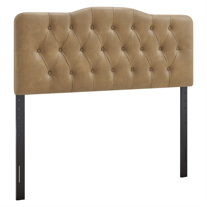 Annabel Faux Leather Queen Headboard Toast / Queen