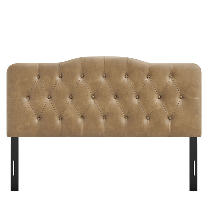 Annabel Faux Leather Queen Headboard Toast / Queen