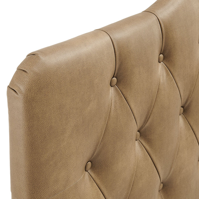 Annabel Faux Leather Queen Headboard Toast / Queen