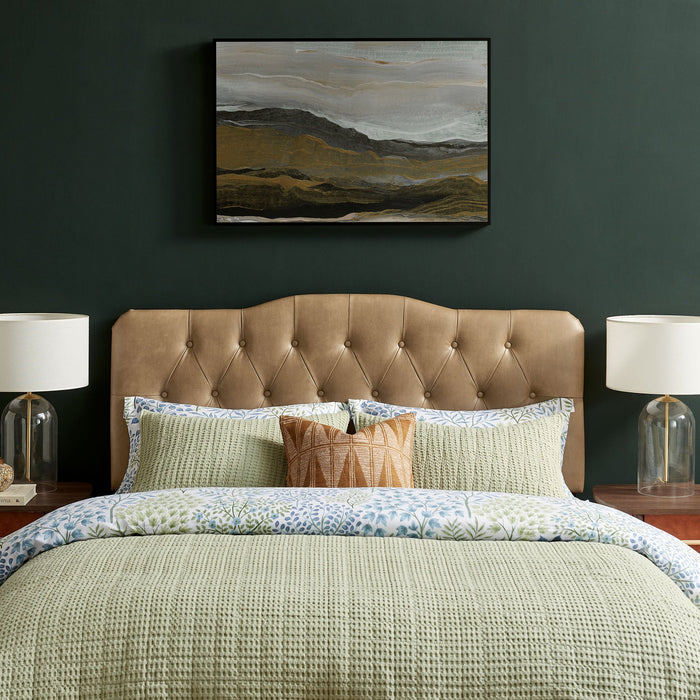 Annabel Faux Leather Queen Headboard Toast / Queen