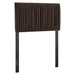 Eloise Upholstered Headboard Chocolate Brown / Twin