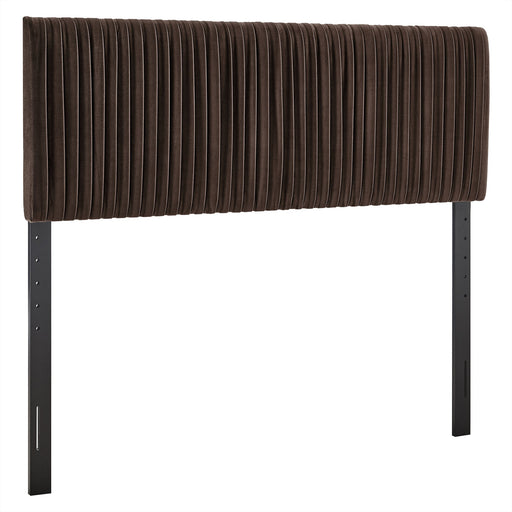 Eloise Upholstered Headboard Chocolate Brown / Queen