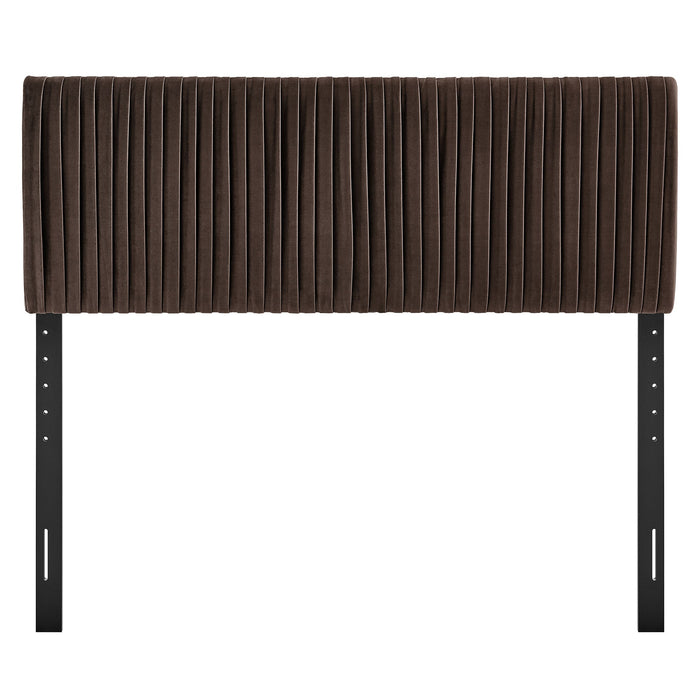 Eloise Upholstered Headboard Chocolate Brown / Queen