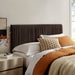 Eloise Upholstered Headboard Chocolate Brown / Queen