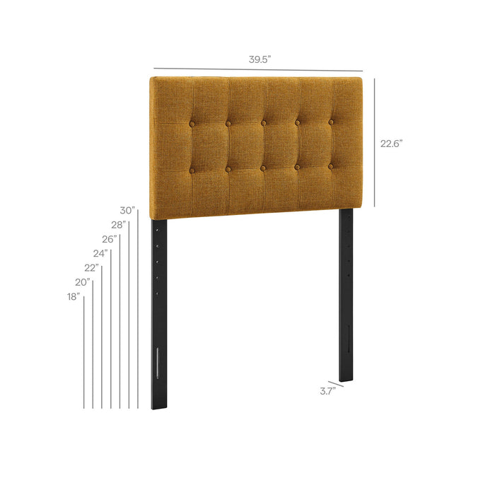 Emily Upholstered Fabric Headboard Copper / Twin