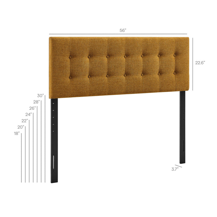 Emily Upholstered Fabric Headboard Copper / Full