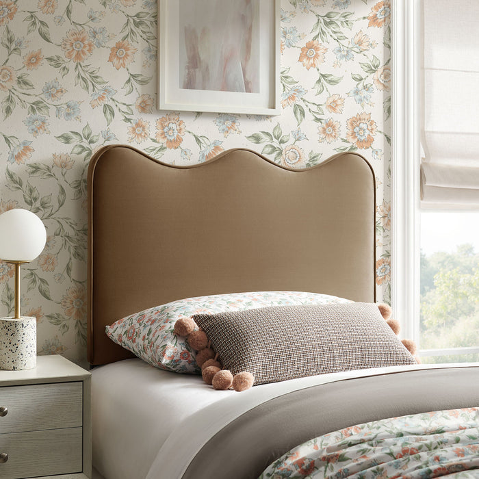Athena Upholstered Headboard Taupe / Twin