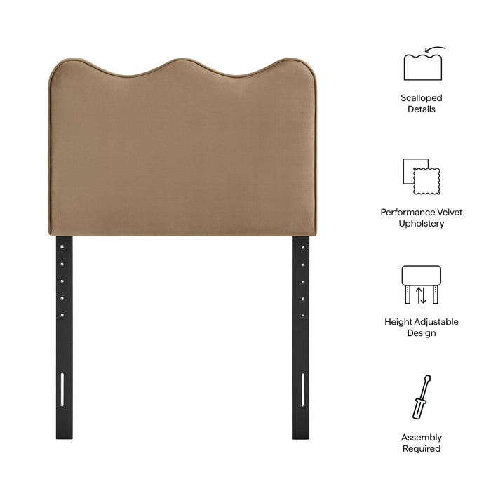 Athena Upholstered Headboard Taupe / Twin