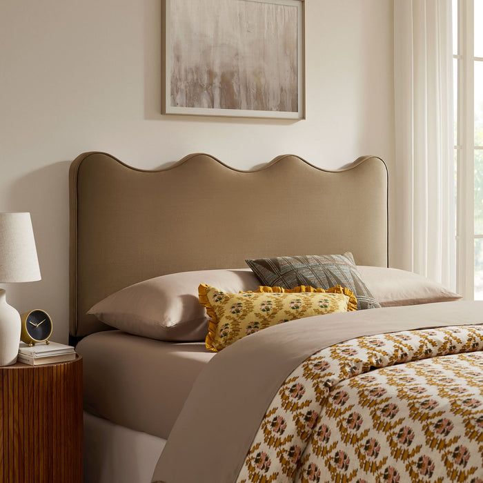 Athena Upholstered Headboard Taupe / Queen