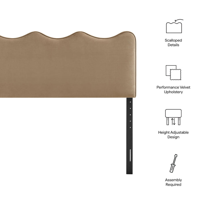 Athena Upholstered Headboard Taupe / Queen
