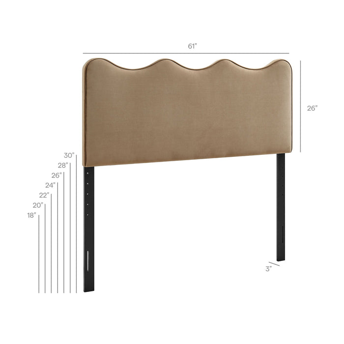 Athena Upholstered Headboard Taupe / Queen