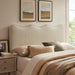Athena Striped Fabric Upholstered Headboard Oatmeal Stripe / Queen