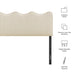Athena Striped Fabric Upholstered Headboard Oatmeal Stripe / Queen
