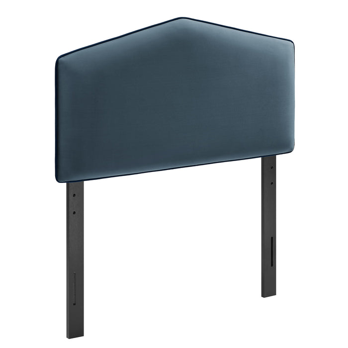 Cosette Performance Velvet Headboard Cadet Blue / Twin