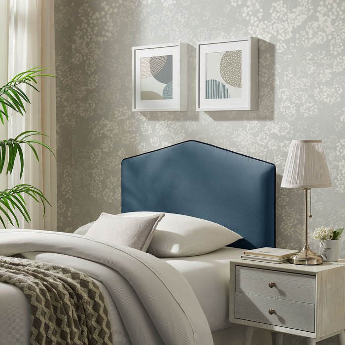 Cosette Performance Velvet Headboard Cadet Blue / Twin