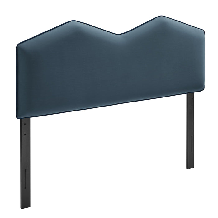 Cosette Performance Velvet Headboard Cadet Blue / Queen