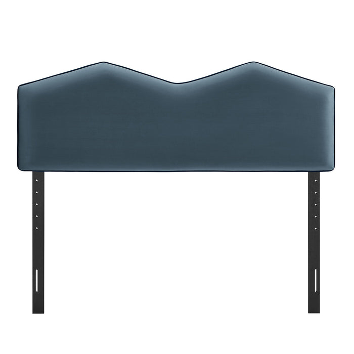 Cosette Performance Velvet Headboard Cadet Blue / Queen