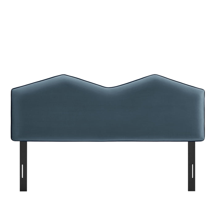 Cosette Performance Velvet Headboard Cadet Blue / Queen