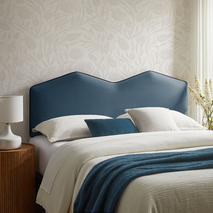 Cosette Performance Velvet Headboard Cadet Blue / Queen