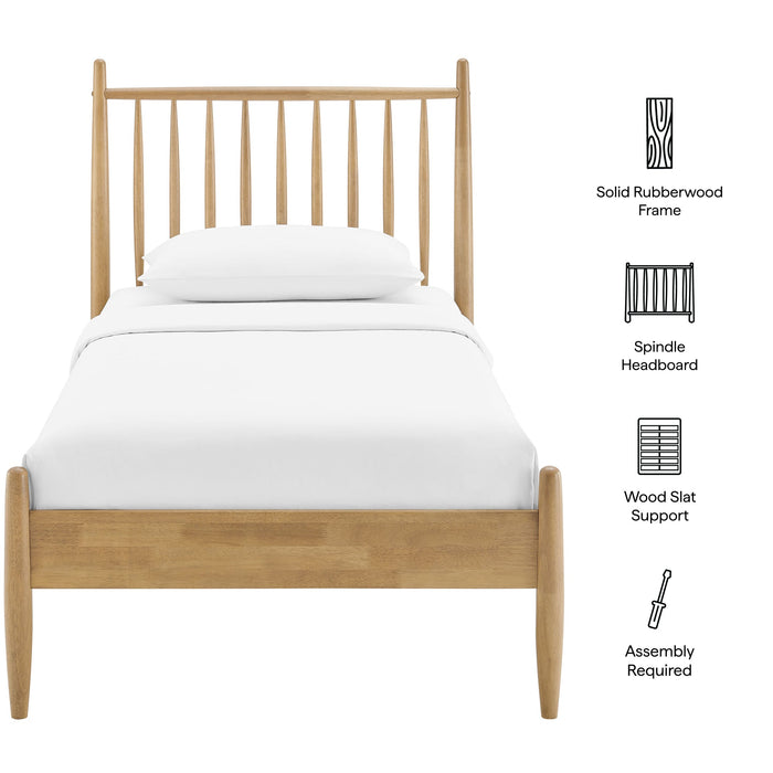 Zane Spindle Bed Light Oak / Twin