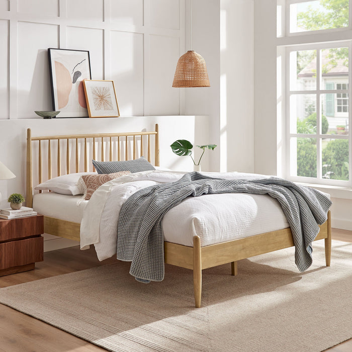 Zane Spindle Bed Light Oak / Queen