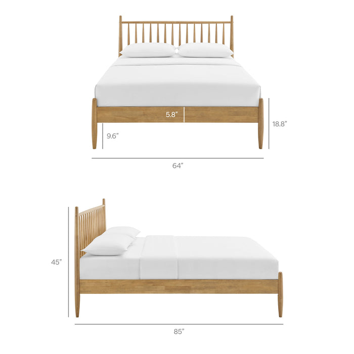 Zane Spindle Bed Light Oak / Queen