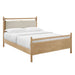 Leni Wood Platform Bed Frame Light Oak Heathered Ivory / Queen