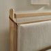 Leni Wood Platform Bed Frame Light Oak Heathered Ivory / Queen