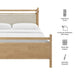Leni Wood Platform Bed Frame Light Oak Heathered Ivory / Queen