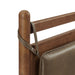 Leni Vegan Leather and Wood Platform Bed Frame Walnut Mushroom / Queen