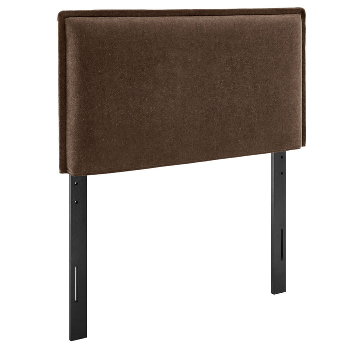 Camille Upholstered Linen Blend Headboard Cocoa / Twin