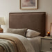 Camille Upholstered Linen Blend Headboard Cocoa / Twin