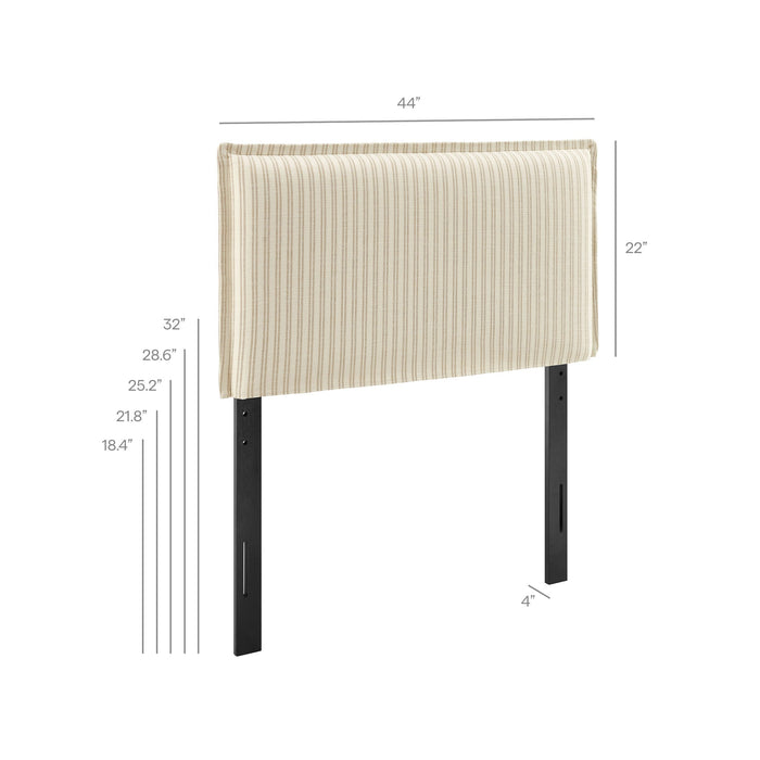 Camille Striped Linen Blend Headboard Oatmeal Stripe / Twin