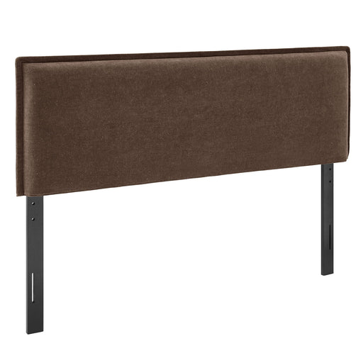 Camille Upholstered Linen Blend Headboard Cocoa / Queen