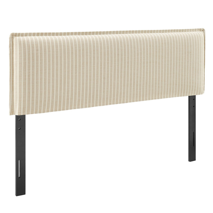 Camille Striped Linen Blend Headboard Oatmeal Stripe / Queen