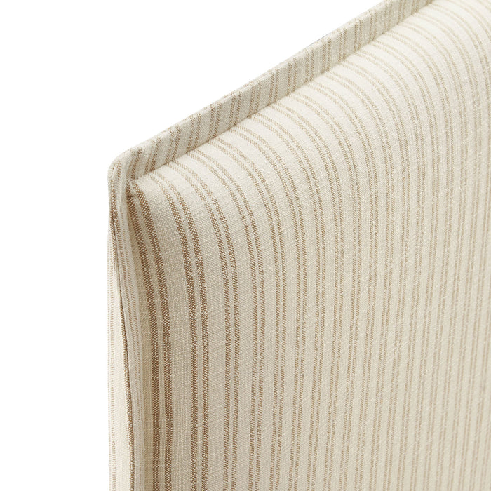 Camille Striped Linen Blend Headboard Oatmeal Stripe / Queen
