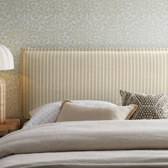 Camille Striped Linen Blend Headboard Oatmeal Stripe / Queen