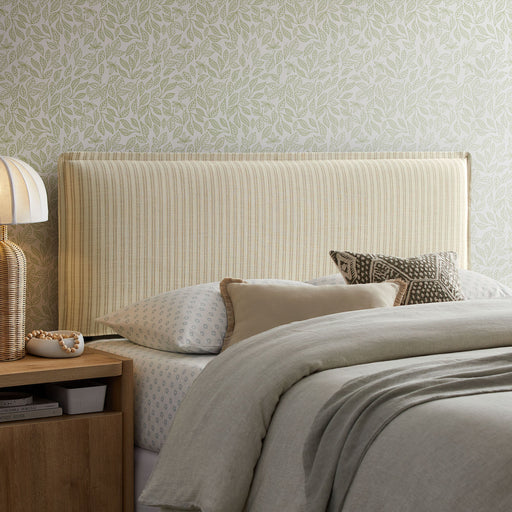 Camille Striped Linen Blend Headboard Oatmeal Stripe / Queen