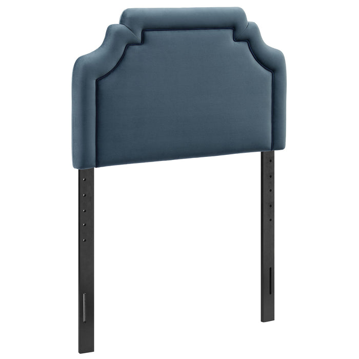 Magnolia Stain-Resistant Performance Velvet Headboard Cadet Blue Midnight / Twin