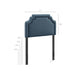 Magnolia Stain-Resistant Performance Velvet Headboard Cadet Blue Midnight / Twin