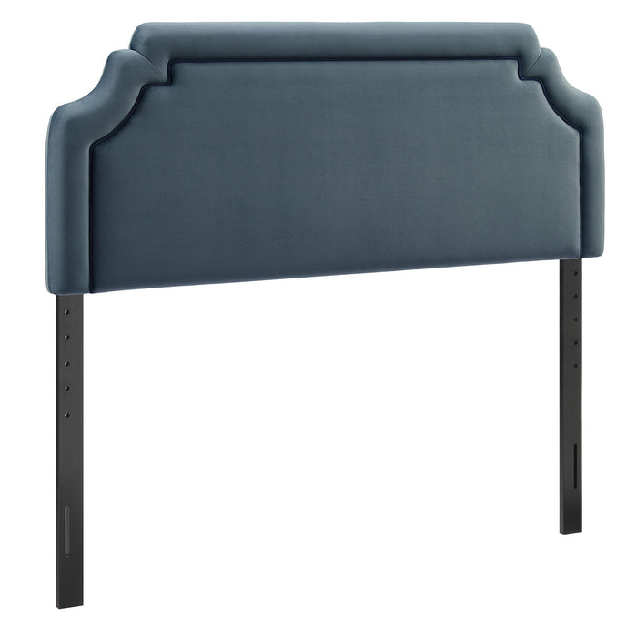 Magnolia Stain-Resistant Performance Velvet Headboard Cadet Blue Midnight / Queen