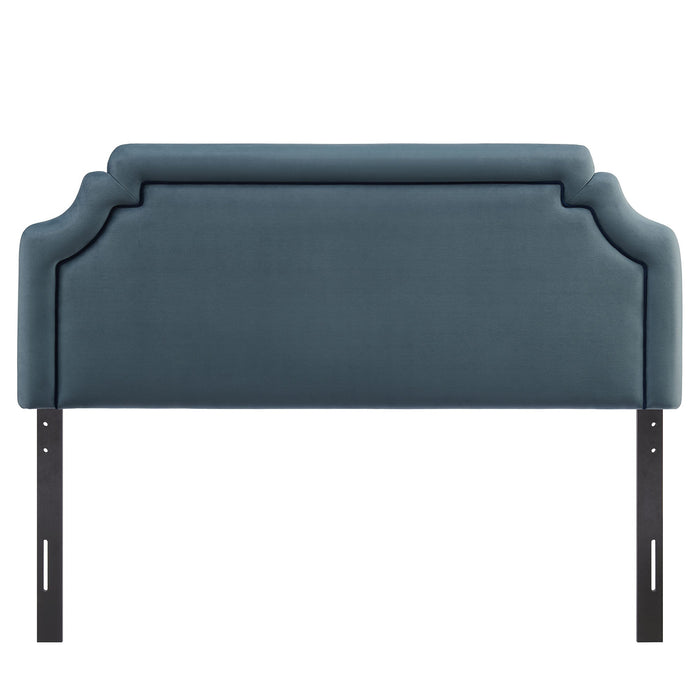 Magnolia Stain-Resistant Performance Velvet Headboard Cadet Blue Midnight / Queen
