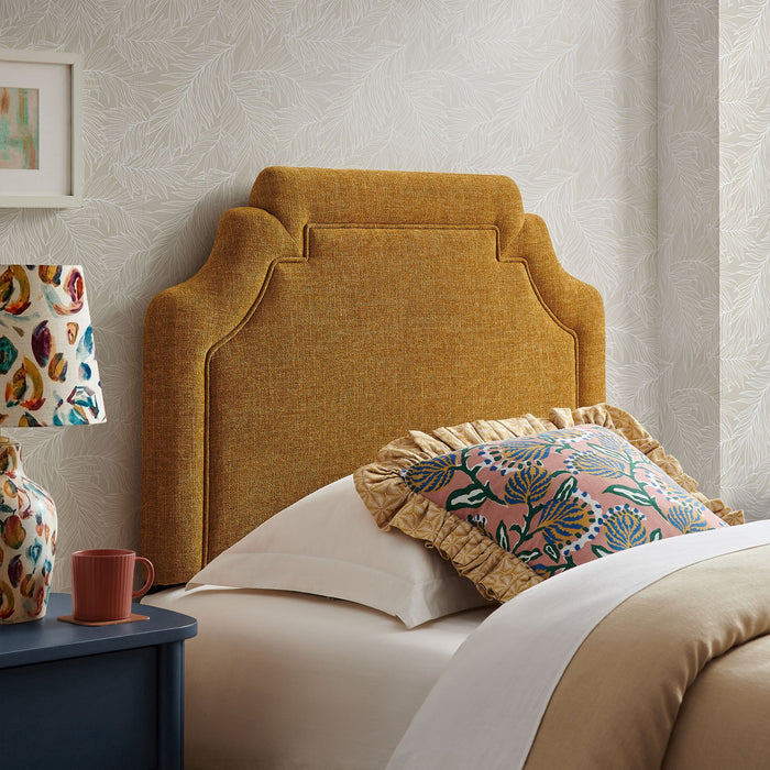 Magnolia Upholstered Fabric Headboard Copper / Twin