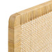 Sandy Wall Mounted Wood and Rattan Headboard Natural Rattan / Queen