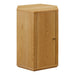 Kade Faceted Wood Side Table Natural
