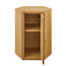 Kade Faceted Wood Side Table Natural