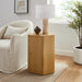 Kade Faceted Wood Side Table Natural