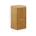 Kade Faceted Wood Side Table Natural