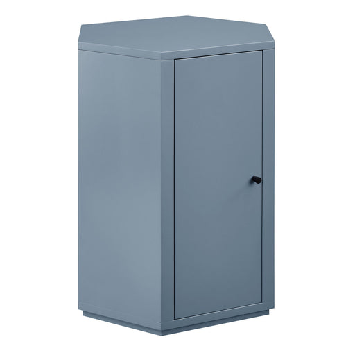 Kade Faceted Semi-Gloss Side Table Stillwater Blue