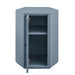 Kade Faceted Semi-Gloss Side Table Stillwater Blue
